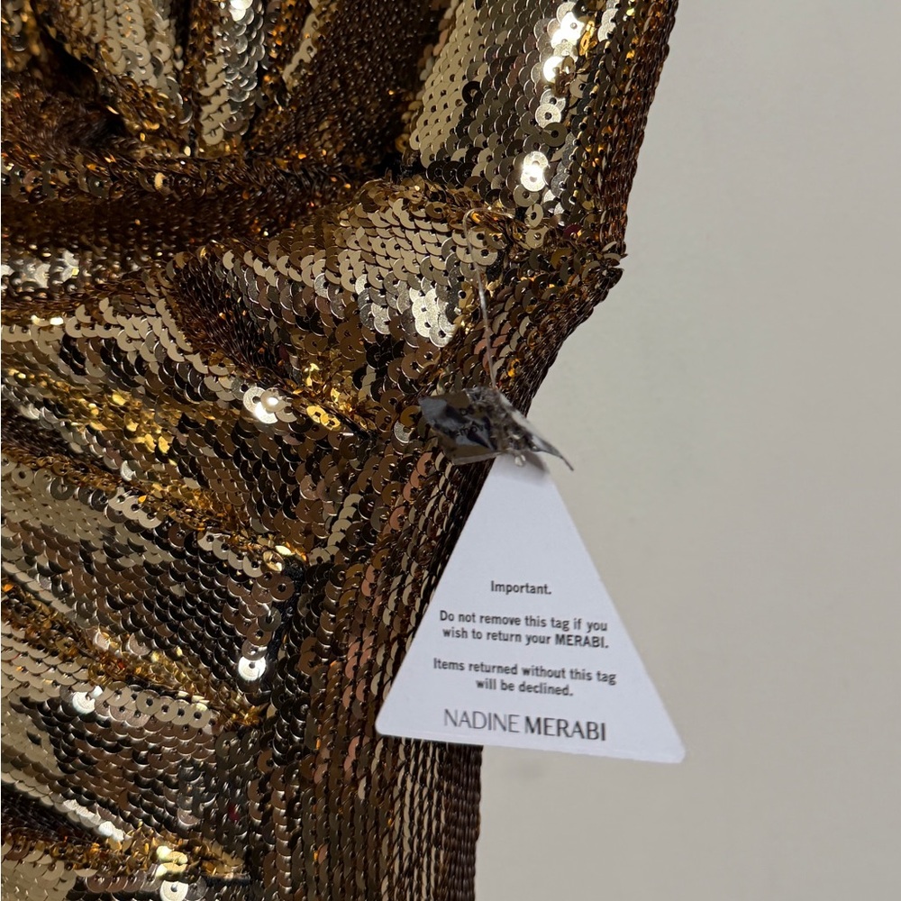NADINE MERABI Tianna Gold Jumpsuit - Picture 13 of 16